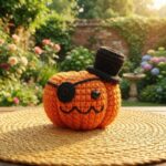 How to crochet Halloween Pumpkin for beginner 🎃 -Written pattern inside description (10)