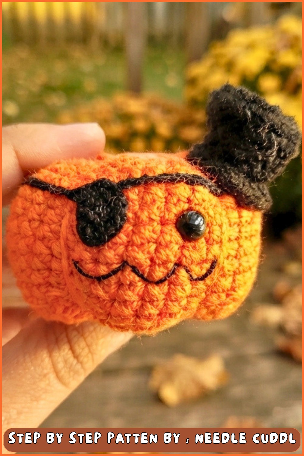How to crochet Halloween Pumpkin for beginner 🎃 -Written pattern inside description (9)