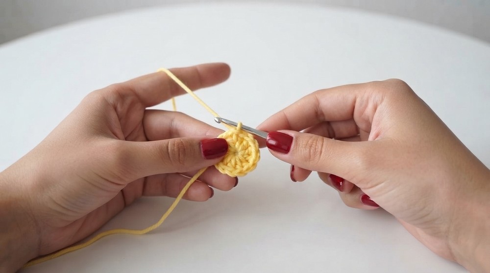 How to crochet SUN Amigurumi Keychain or Bagcharm or Car mirror hanging (6)