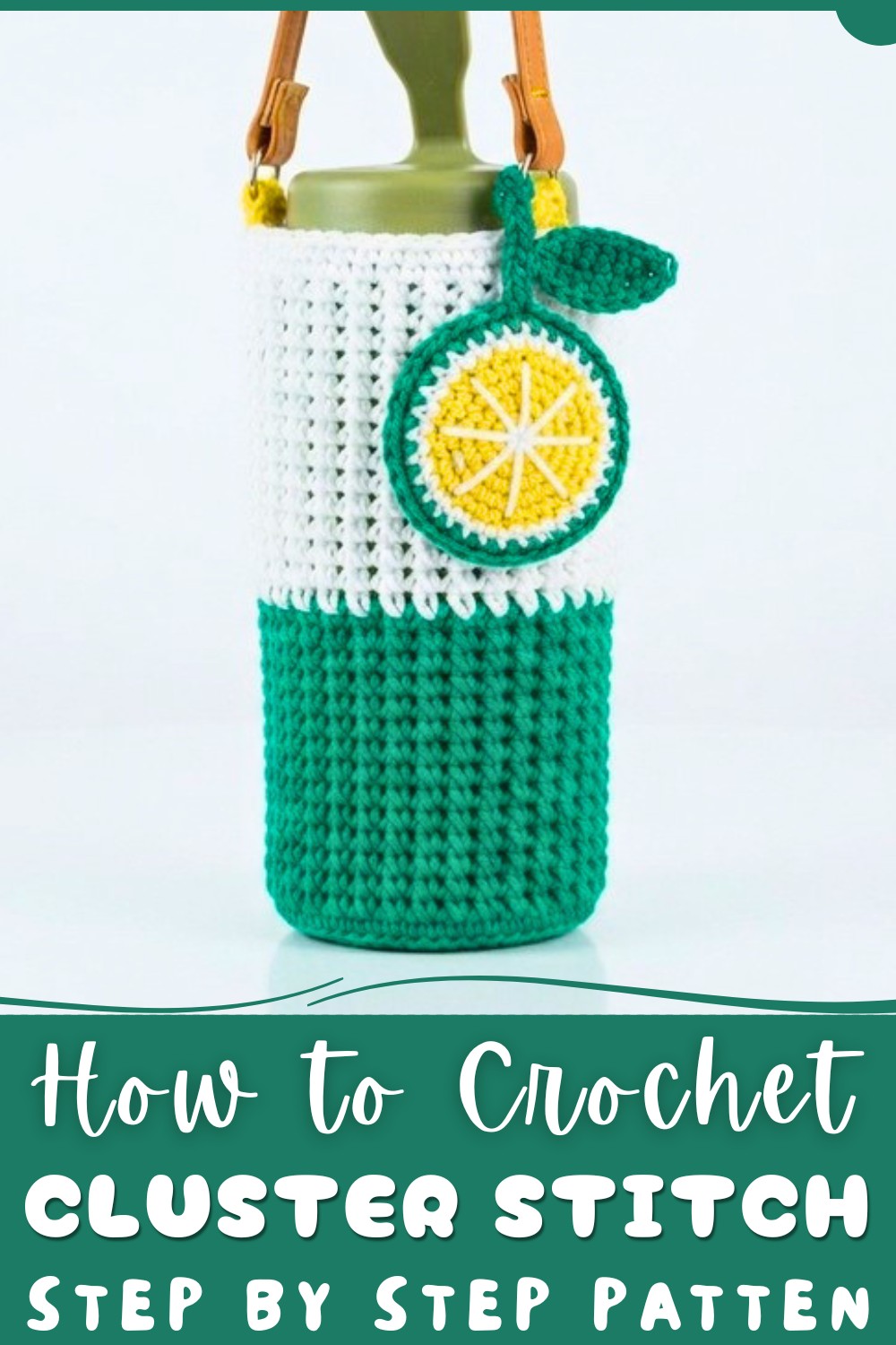 How to crochet a cluster stitch to create decorative patterns on a bag (1)