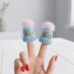 Knitted hats with elastic bands Mini crochet hats 9