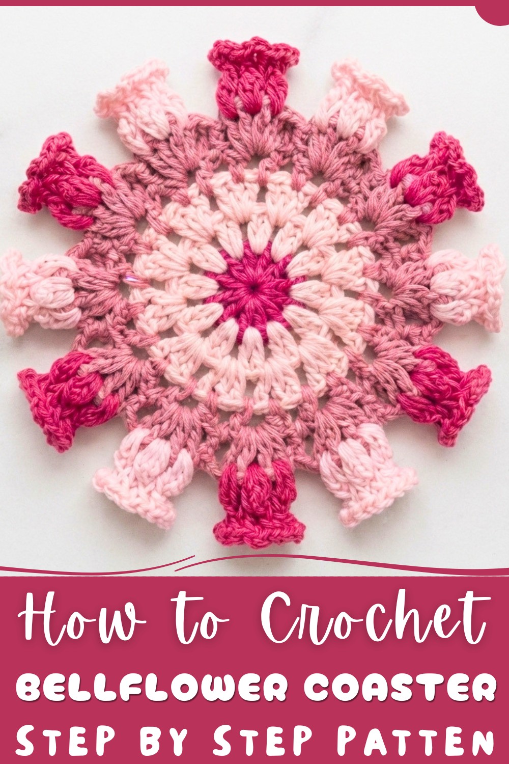 Simple way to crochet bellflower coasters Bobali Handmade crochet (1)
