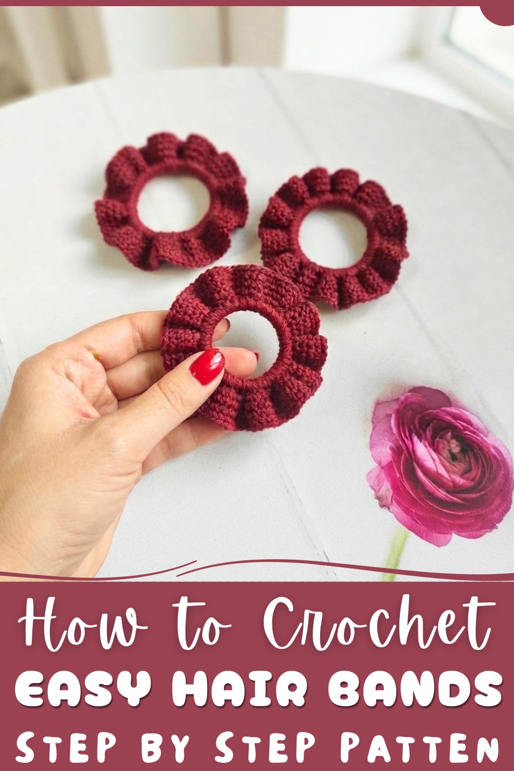 knitted hair bands crochet elastic band 1