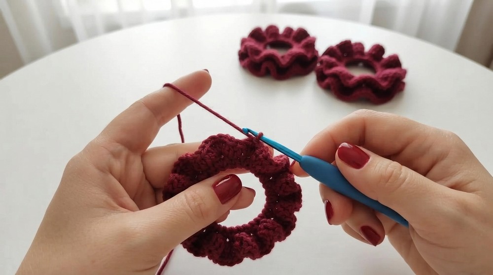 knitted hair bands crochet elastic band 5