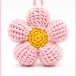 Crochet Afghan Flower keychain Pattern 6