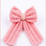 Crochet Bow Hair Clip Pattern 6