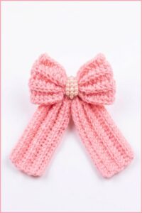 Crochet Bow Hair Clip Pattern 6