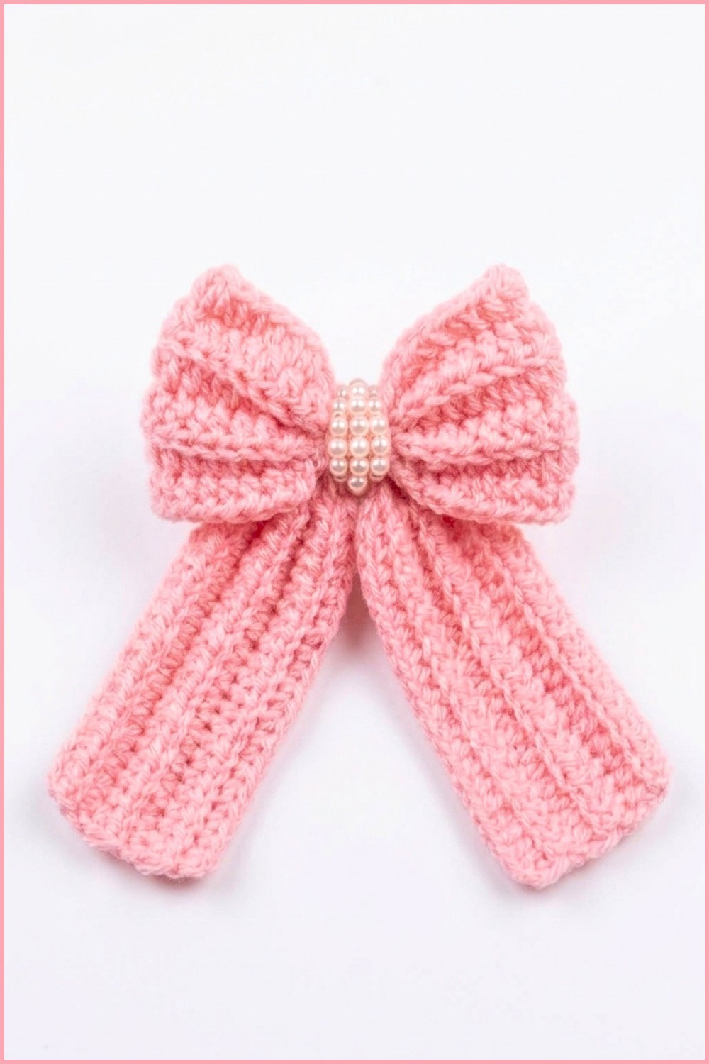 Crochet Bow Hair Clip Pattern 6