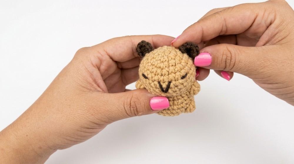 Crochet Capybara Keychain Pattern 4