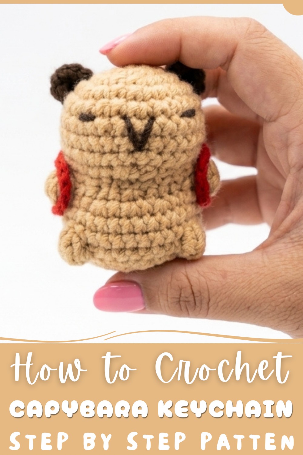 Crochet Capybara Keychain Pattern