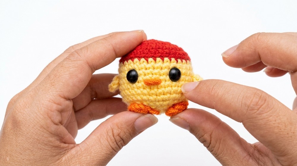 Crochet Chick Keychain Pattern 4