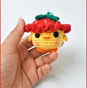 Crochet Chick Keychain Pattern 6