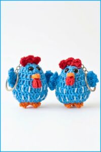 Crochet Chicken Keychain Pattern 6