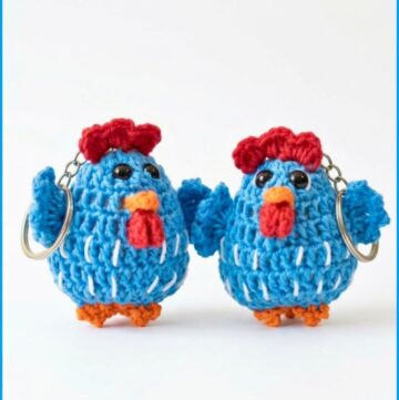 Crochet Chicken Keychain Pattern 6