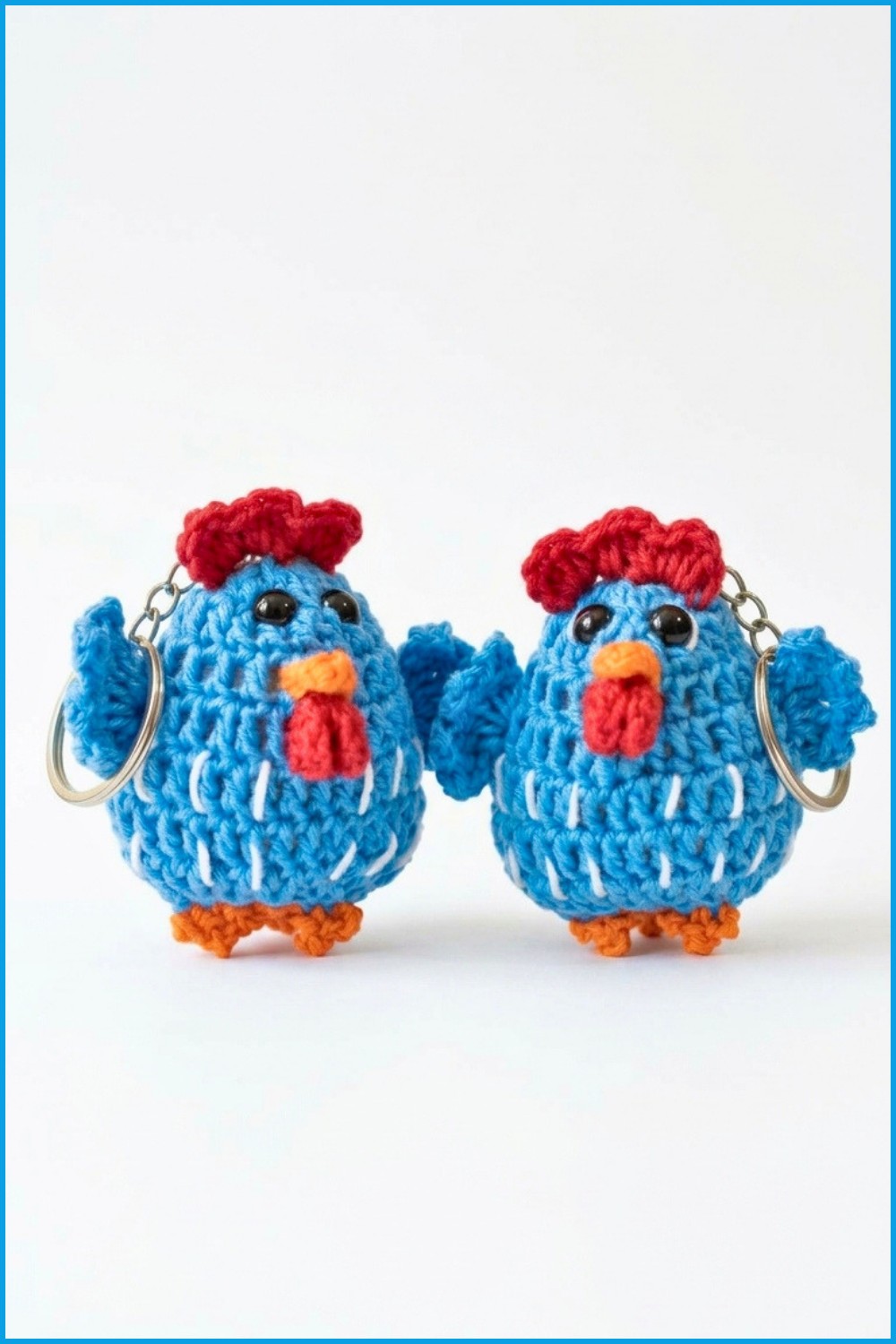 Crochet Chicken Keychain Pattern 6