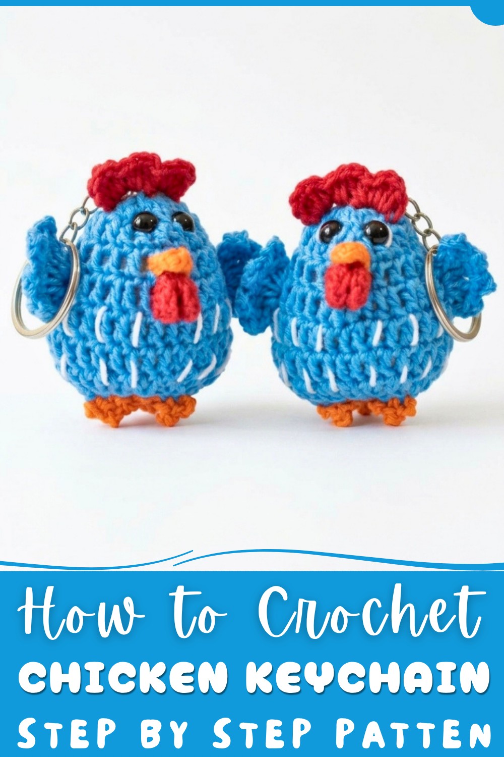 Crochet Chicken Keychain Pattern