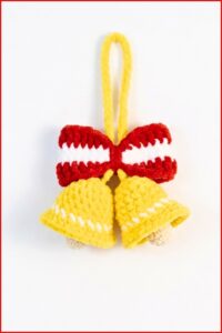 Crochet Christmas Bow Bell Pattern 6