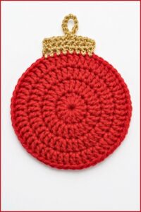 Crochet Christmas Coaster Pattern 6
