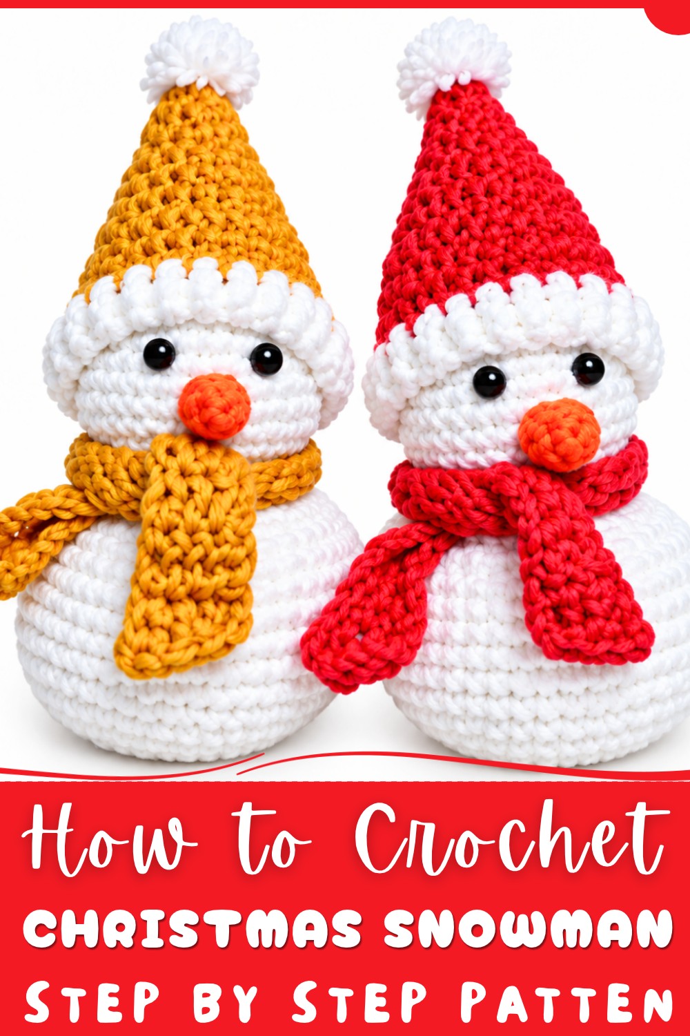 Crochet Christmas Snowman Pattern