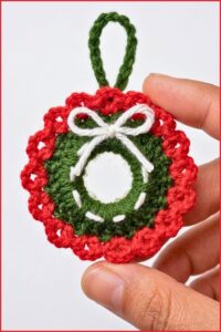 Crochet Christmas Wreath Pattern 6