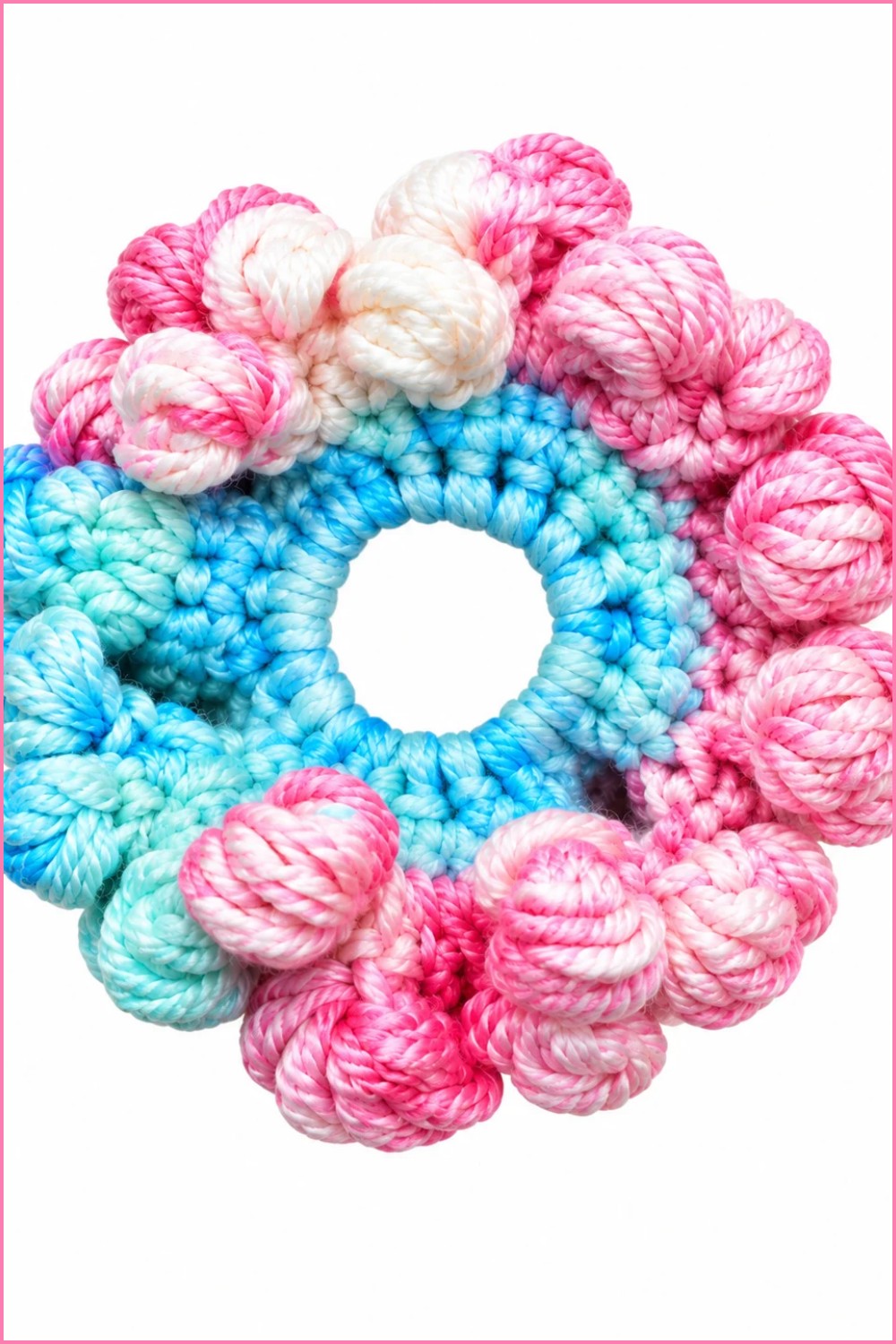 Crochet Colorful Scrunchie Pattern 6