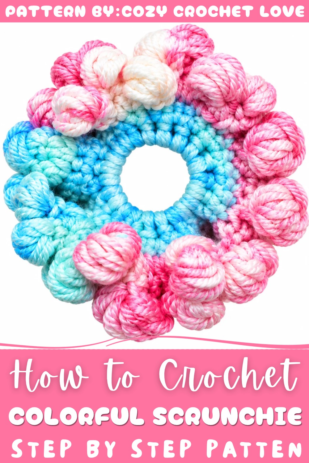 Crochet Colorful Scrunchie Pattern