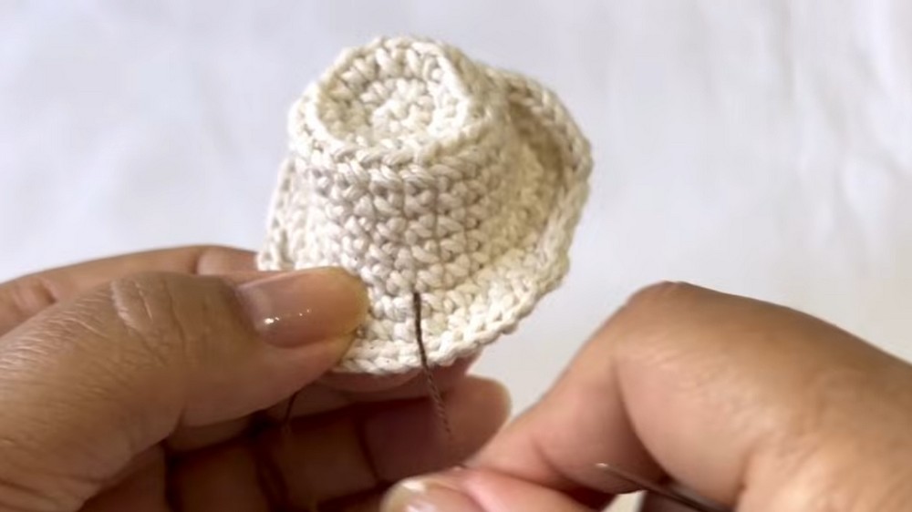 Crochet Cowboy Hat Keychain Pattern 4