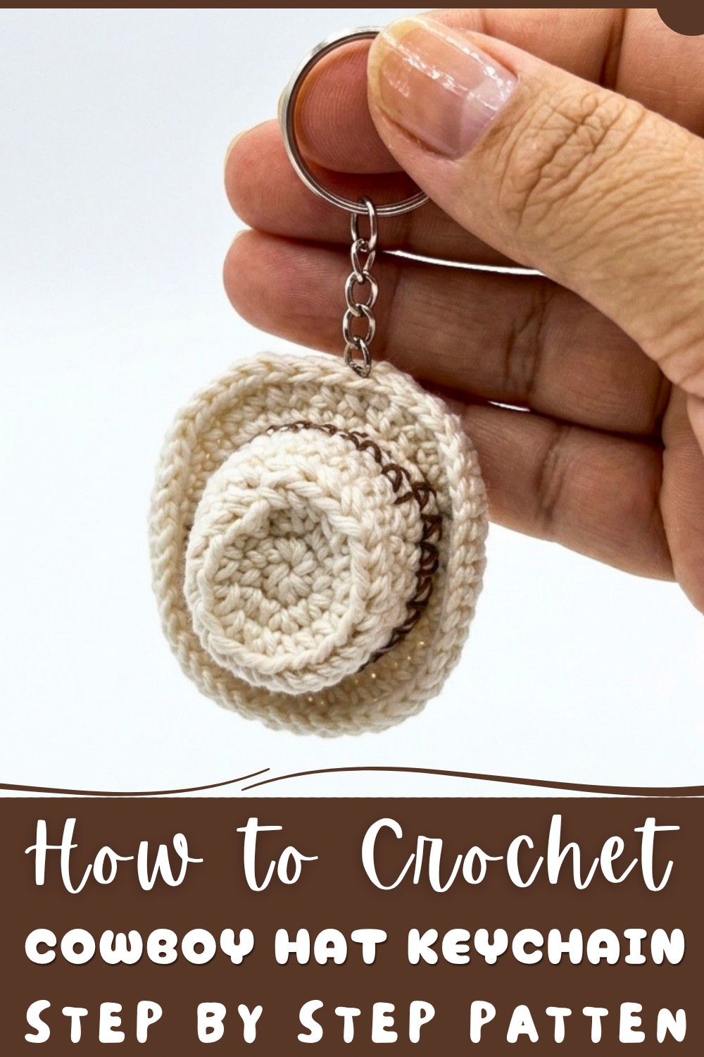 Crochet Cowboy Hat Keychain Pattern