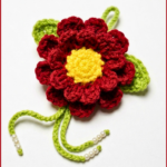 Crochet Daisy Flower Hair Tie Pattern 6