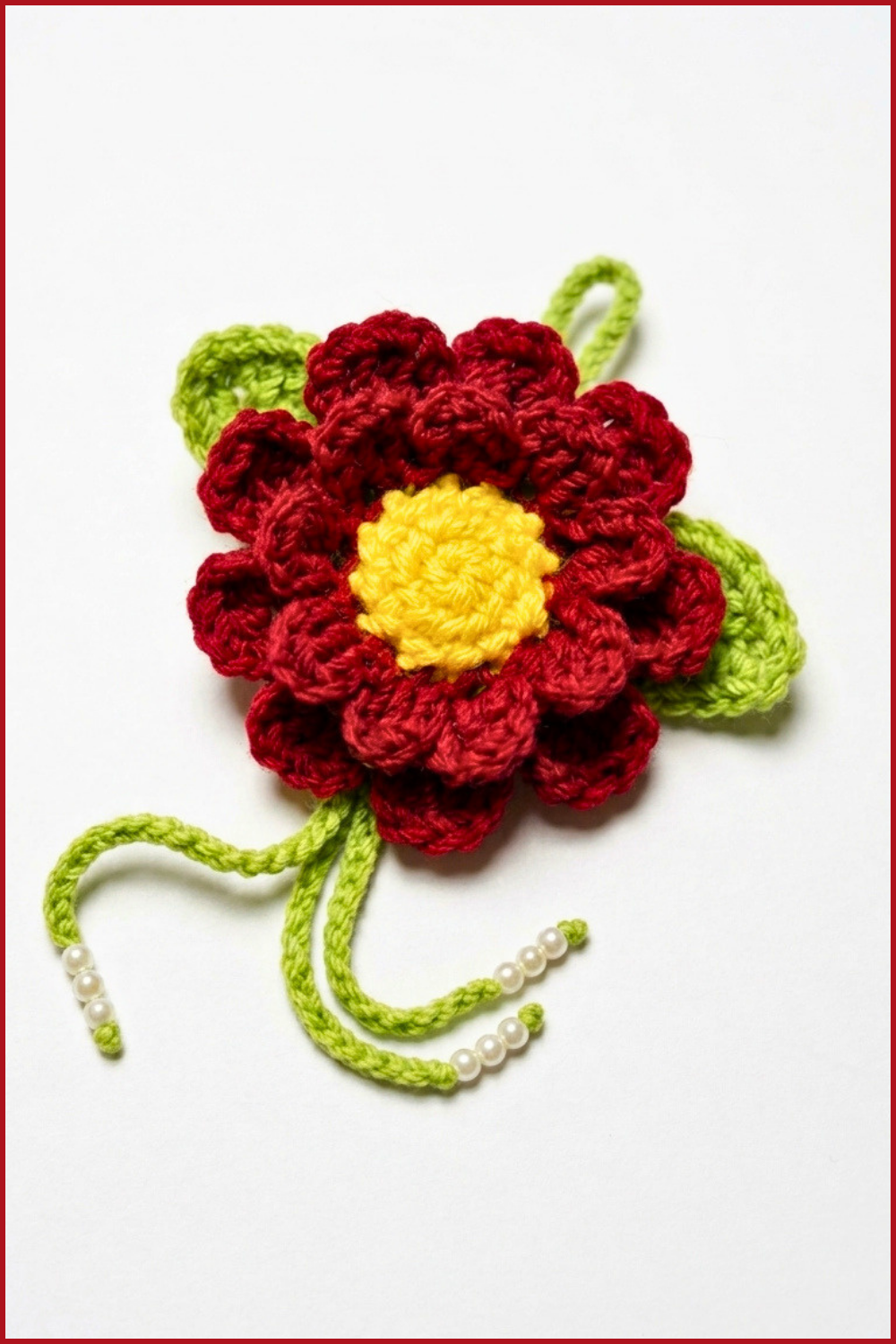 Crochet Daisy Flower Hair Tie Pattern 6