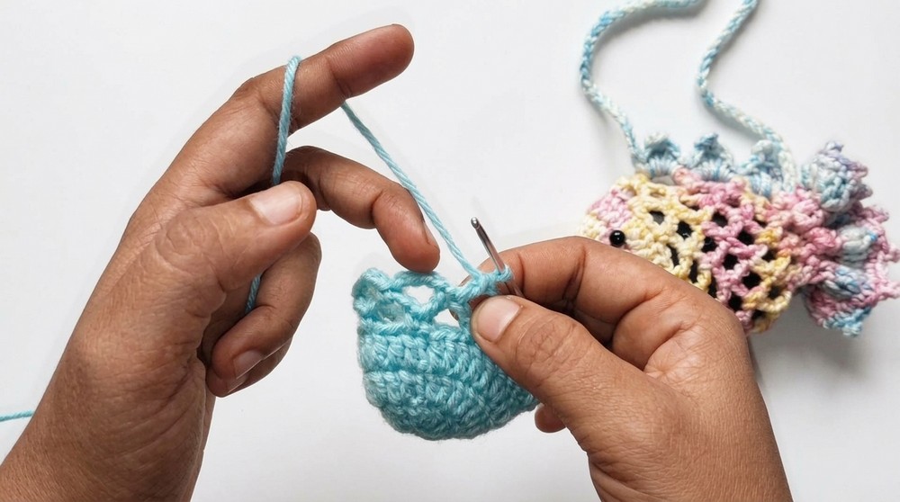 Crochet Fish AirPods Pouch Pattern 2