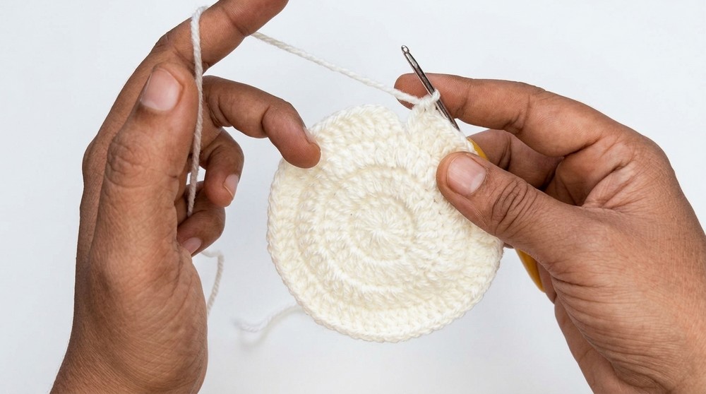 Crochet Flower Coaster Pattern 2