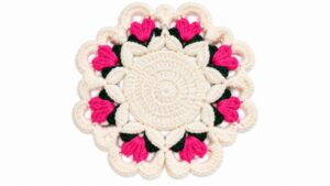 Crochet Flower Coaster Pattern 5