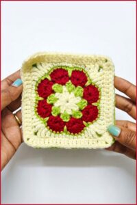 Crochet Flower Granny Square Pattern 6