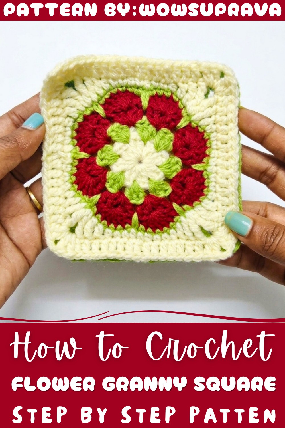 Crochet Flower Granny Square Pattern