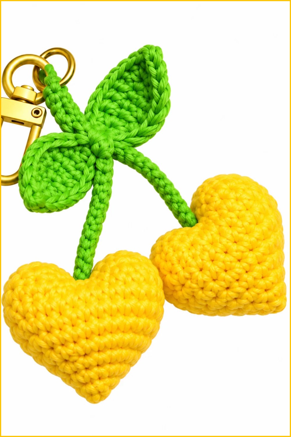 Crochet Heart Keychain Pattern 6