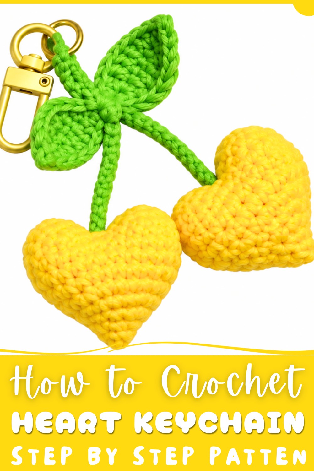 Crochet Heart Keychain Pattern