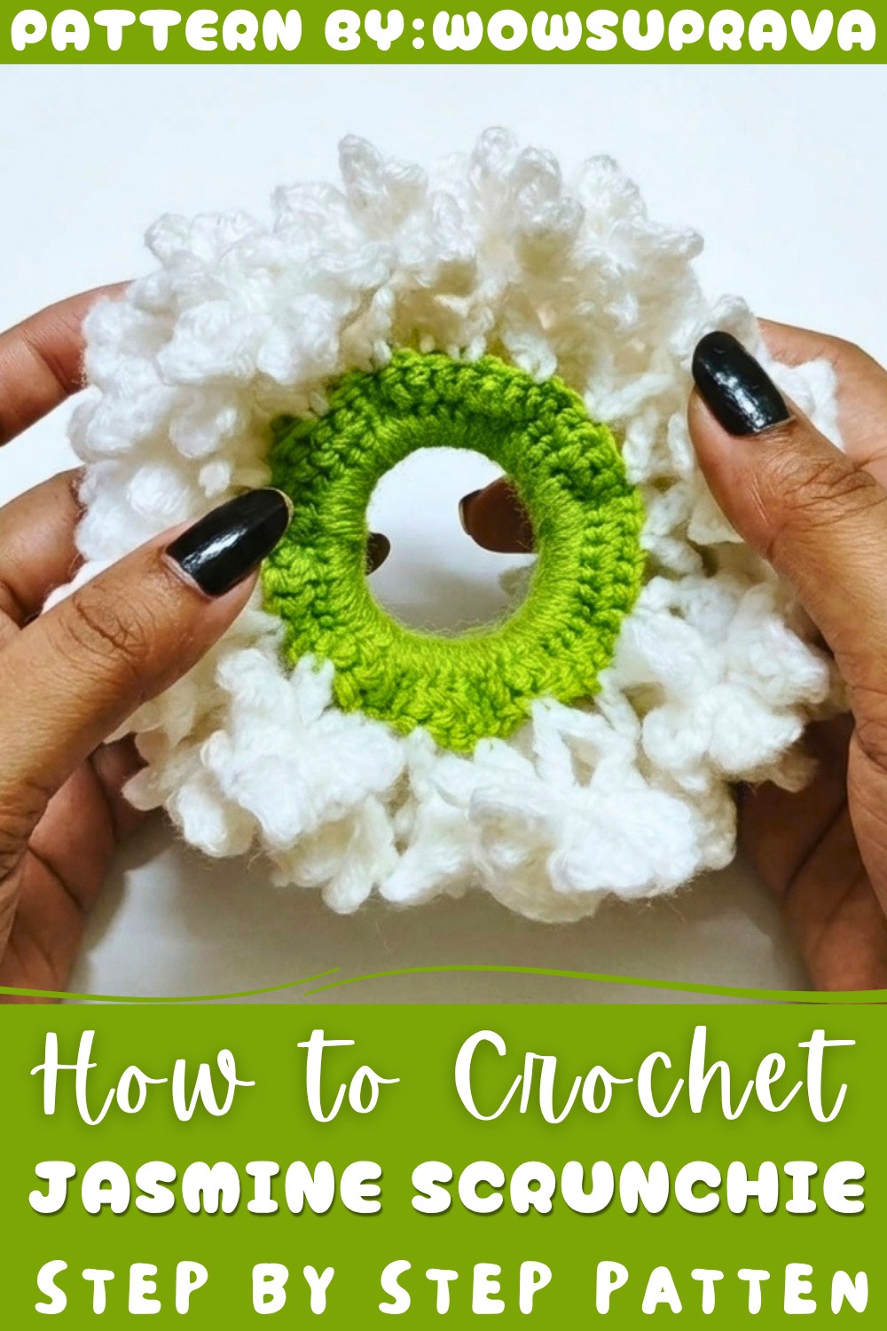 Crochet Jasmine Scrunchie Pattern