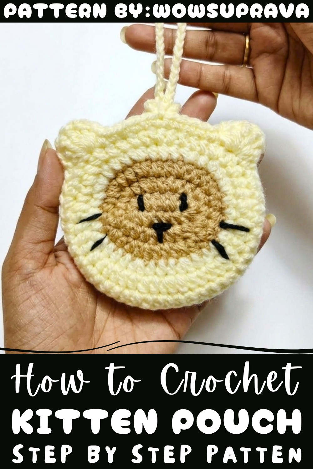Crochet Kitten Pouch Pattern