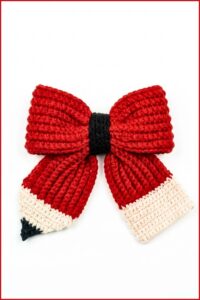 Crochet Pencil Hair Bow Pattern 6
