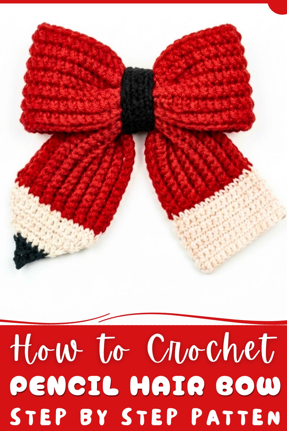 Crochet Pencil Hair Bow Pattern