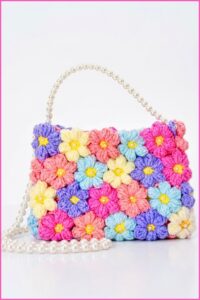 Crochet Puffy Flower Bag Pattern 6