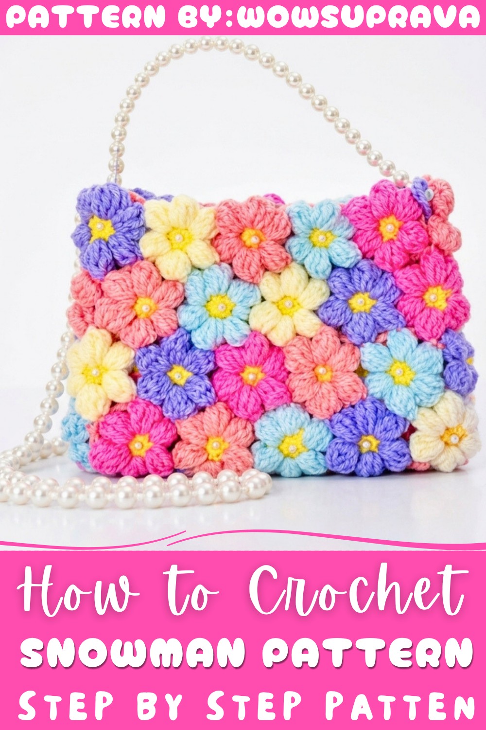 Crochet Puffy Flower Bag Pattern