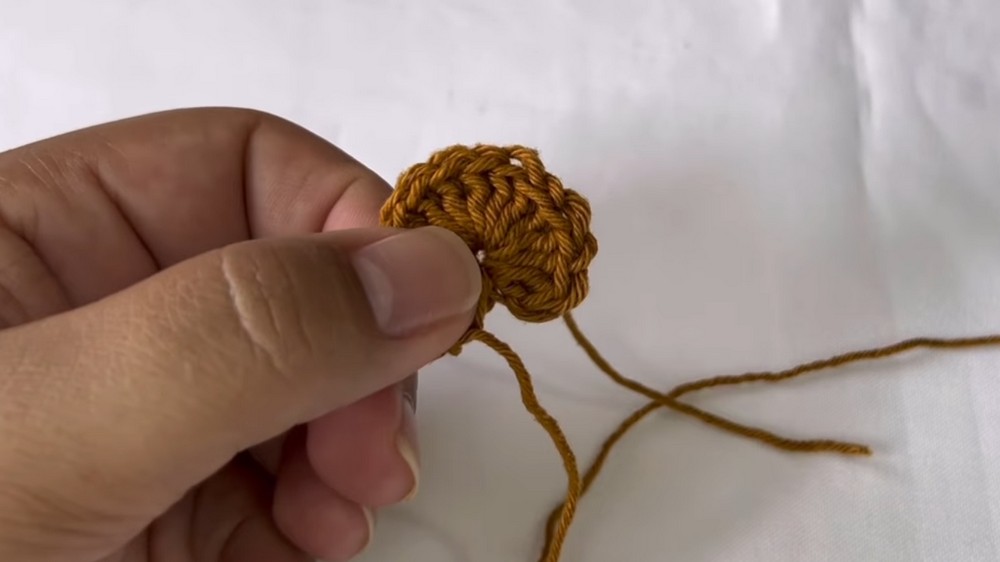 Crochet Pumpkin Coaster Pattern 1