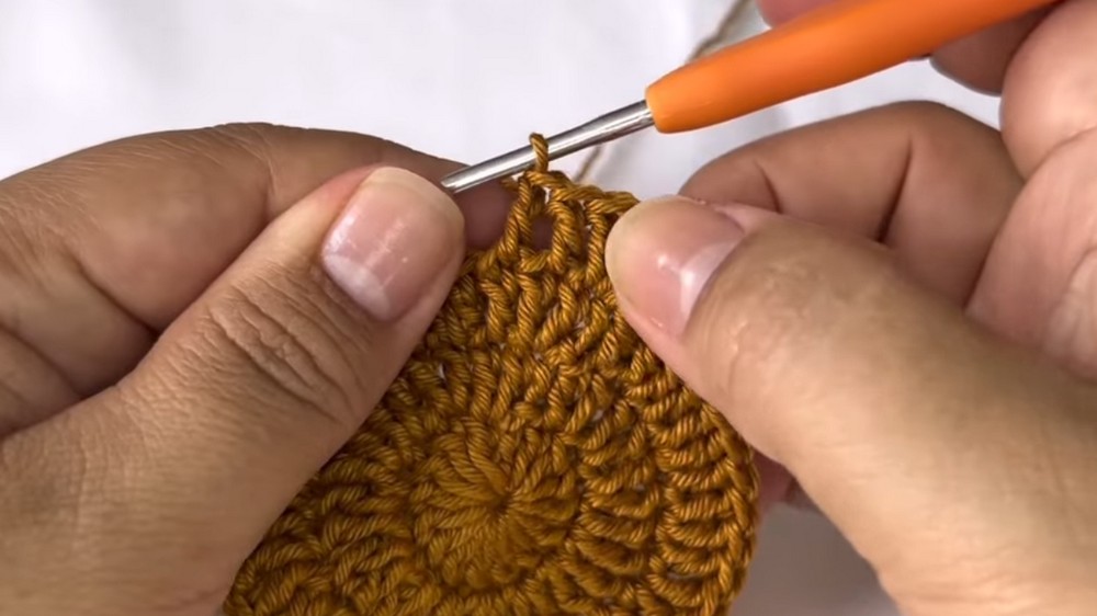Crochet Pumpkin Coaster Pattern 2