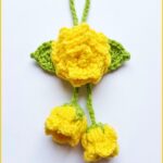 Crochet Rose Hair Tie Pattern 6