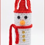 Crochet Snowman Wine Holder Pattern 6