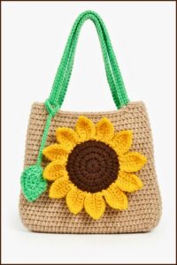 Crochet Sunflower Bag Pattern 6