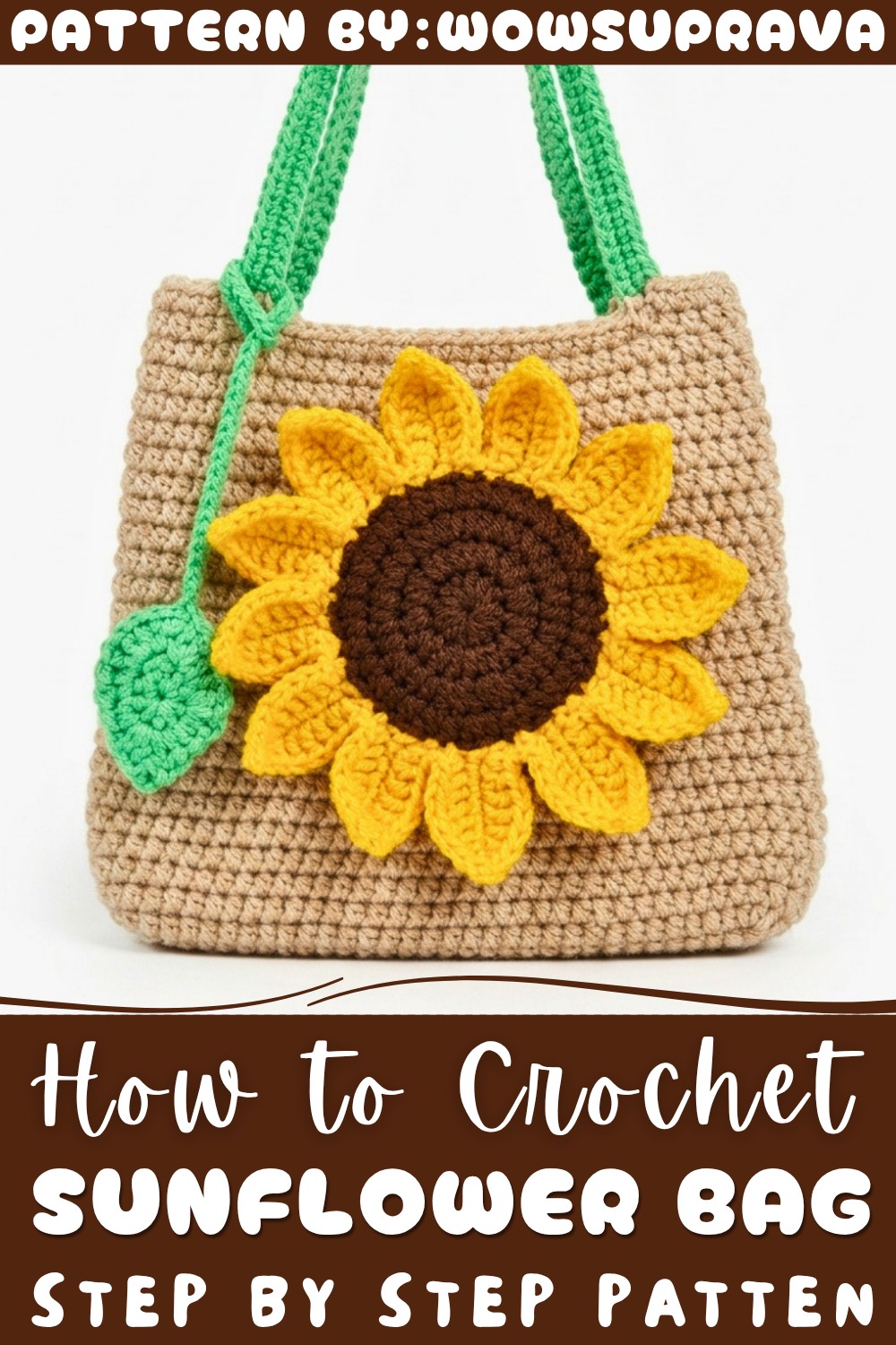 Crochet Sunflower Bag Pattern
