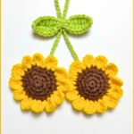 Crochet Sunflower Hair Tie Pattern 6